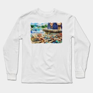 Lobster Traps and Boat Montague PEI 3 Long Sleeve T-Shirt